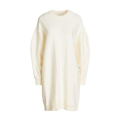 (Women) Alexander McQueen FW21 Knit Sweater Long Sleeve Dress White 667747Q1AUY-9004