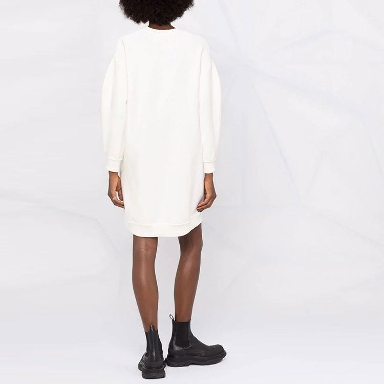 Shop (W) Alexander McQueen FW21 Baju Rajut Lengan Panjang Putih 667747Q1AUY-9004