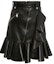 Buy (Women) Alexander McQueen FW21 Leather Ruffle Mini Skirt Black 668445-Q5AGK-1000