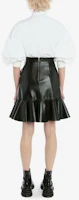 Shop (W) Alexander McQueen 2021秋冬黑色皮革荷葉短裙 668445-Q5AGK-1000