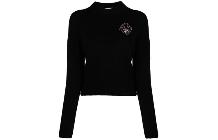 Order (W) Alexander McQueen FW21 Love Birds Baju Sulam Hitam. 667759-Q1AU7-1095