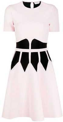 (W) Alexander McQueen FW21 Gaun Pendek A-Line Lengan Pendek Logo Pink. 650284-Q1ASI-5061 Order (W) Alexander McQueen FW21 Gaun Pendek A-Line Lengan Pendek Logo Pink. 650284-Q1ASI-5061