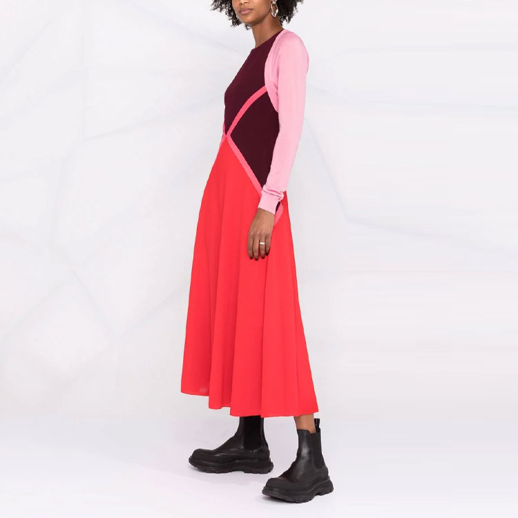 Purchase (Women) Alexander McQueen FW21 Pink Logo Embroidered Cardigan Cape Sweater. 667845-Q1AVY-5071