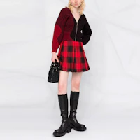 Lookbook (W) Alexander McQueen FW21 紅色羊毛拉鍊V領針織開衫毛衣 680811-Q1AXN-6065