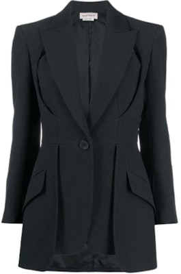 (W) Alexander McQueen FW21 Blazer Hitam Hollow Pejal. 657140-QEAAA-1000 Buy (W) Alexander McQueen FW21 Blazer Hitam Hollow Pejal. 657140-QEAAA-1000
