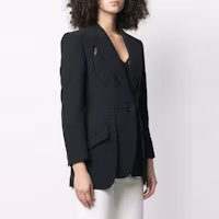 Purchase (W) 亞歷山大·麥昆 FW21 黑色鏤空西裝外套. 657140-QEAAA-1000