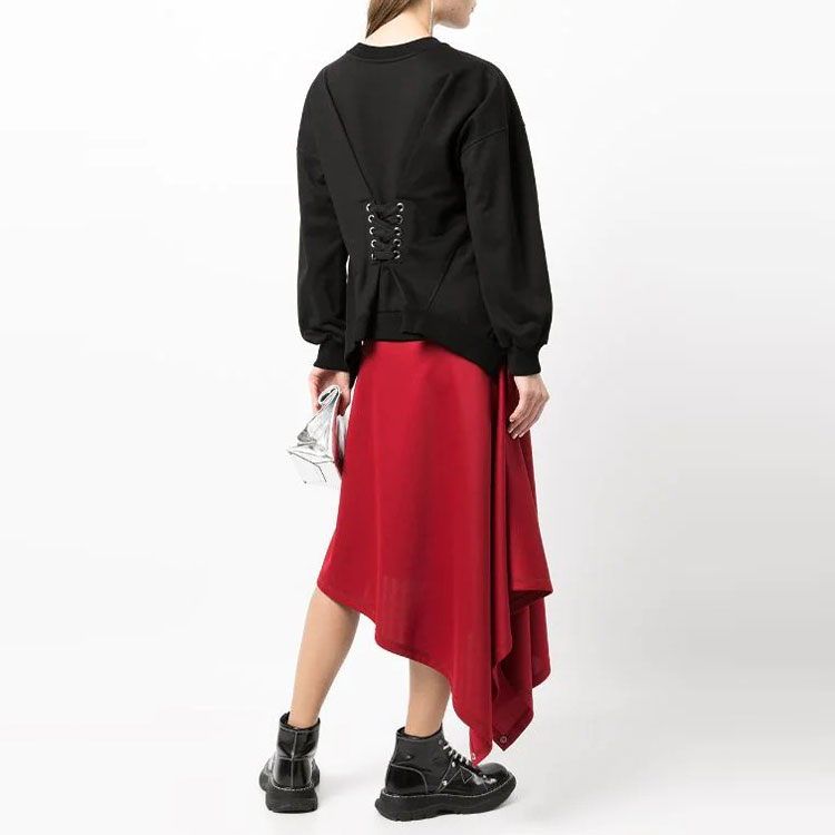 Shop (W) 亚历山大·麦昆 FW21 固定标志黑色套头卫衣 676975-QLABG-1000