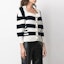 Purchase (W) Alexander McQueen FW21 Baju Sweater Kain Wool Leher Petak Berjalur Putih 650315-Q1ASW-9058
