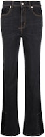 (Women) Alexander McQueen FW22 Black High-Waisted Flared Jeans with Stitch Details. 687113QMABZ1131 (Women) Alexander McQueen FW22 Black High-Waisted Flared Jeans with Stitch Details. 687113QMABZ1131