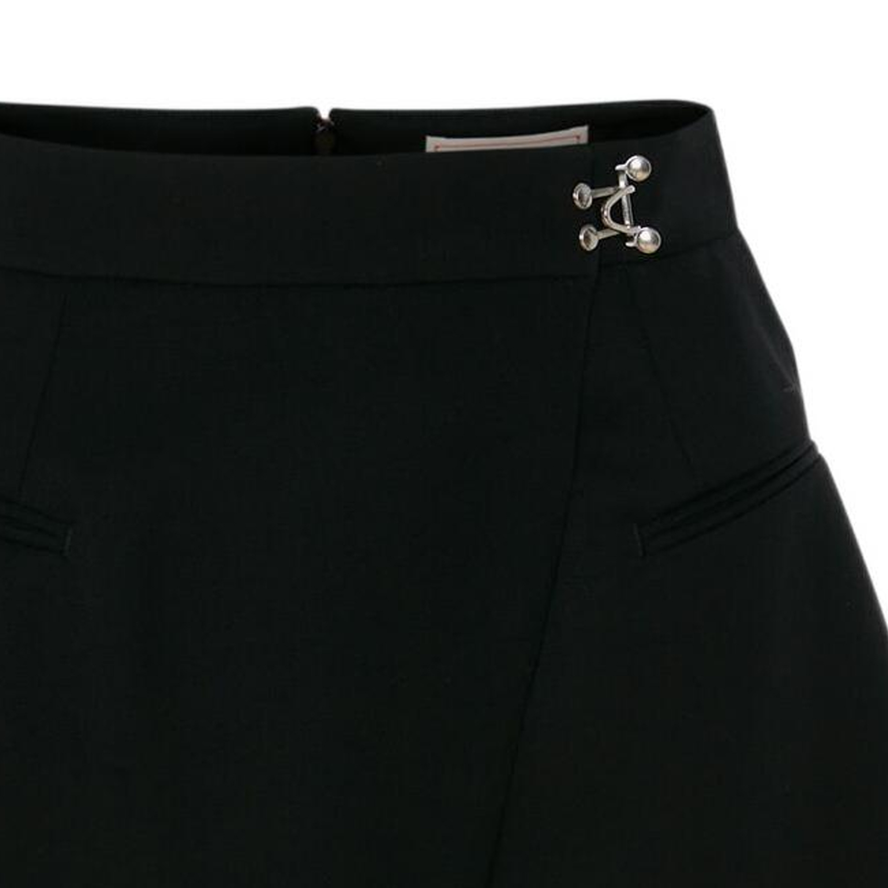 Sizing (Women) Alexander McQueen FW22  Black High-Waisted Asymmetric Hem Mini Skirt 710515-QJAAC-1000
