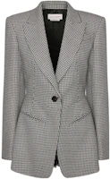 Order (W) Alexander McQueen FW22 黑色千鳥格單扣西裝外套 715335QKAA11080