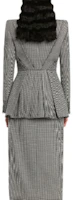 Shop (W) Alexander McQueen FW22 黑色千鳥格單扣西裝外套 715335QKAA11080