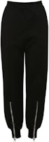 (Women) Alexander McQueen FW22 Black Jogger Pants with Zipper Details 718851QLABG-1000 (Women) Alexander McQueen FW22 Black Jogger Pants with Zipper Details 718851QLABG-1000