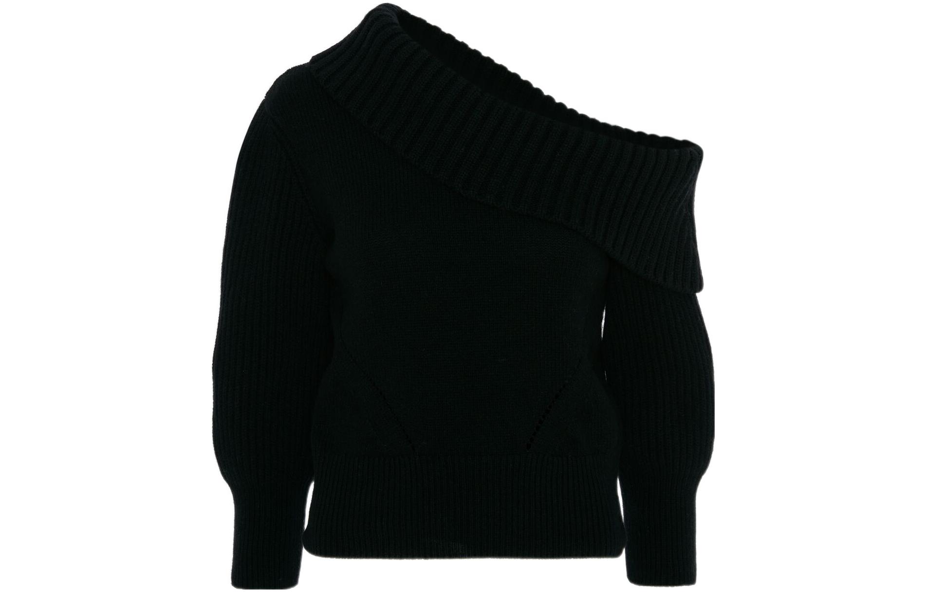 Order (W) Alexander McQueen FW22 Baju Sejuk Wool Hitam Pullover 711386-Q1A34-1000