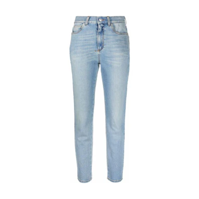 (Women) Alexander McQueen FW22 High-Waist Slim Fit Long Jeans Blue 687478-QMABS-4119