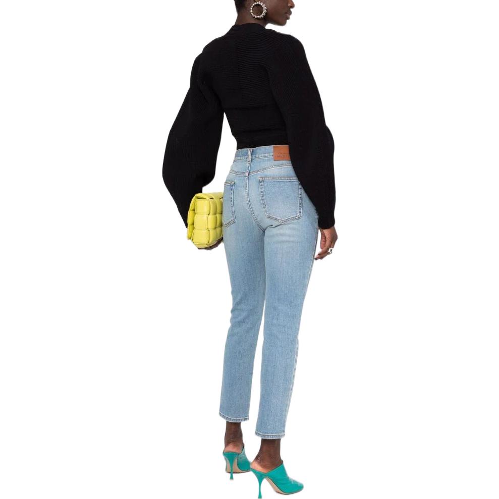 Shop (W) Alexander McQueen FW22 高腰修身藍色長牛仔褲 687478-QMABS-4119