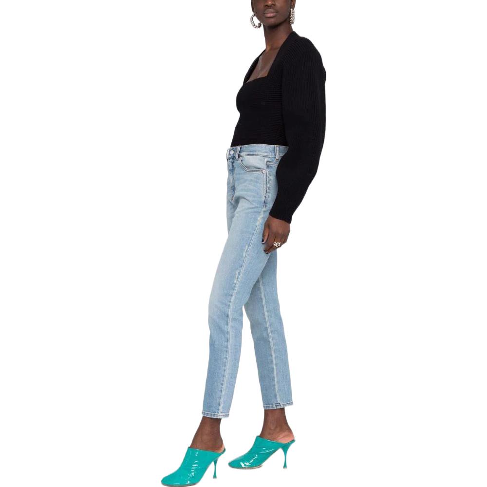 Purchase (W) Alexander McQueen FW22 高腰修身藍色長牛仔褲 687478-QMABS-4119