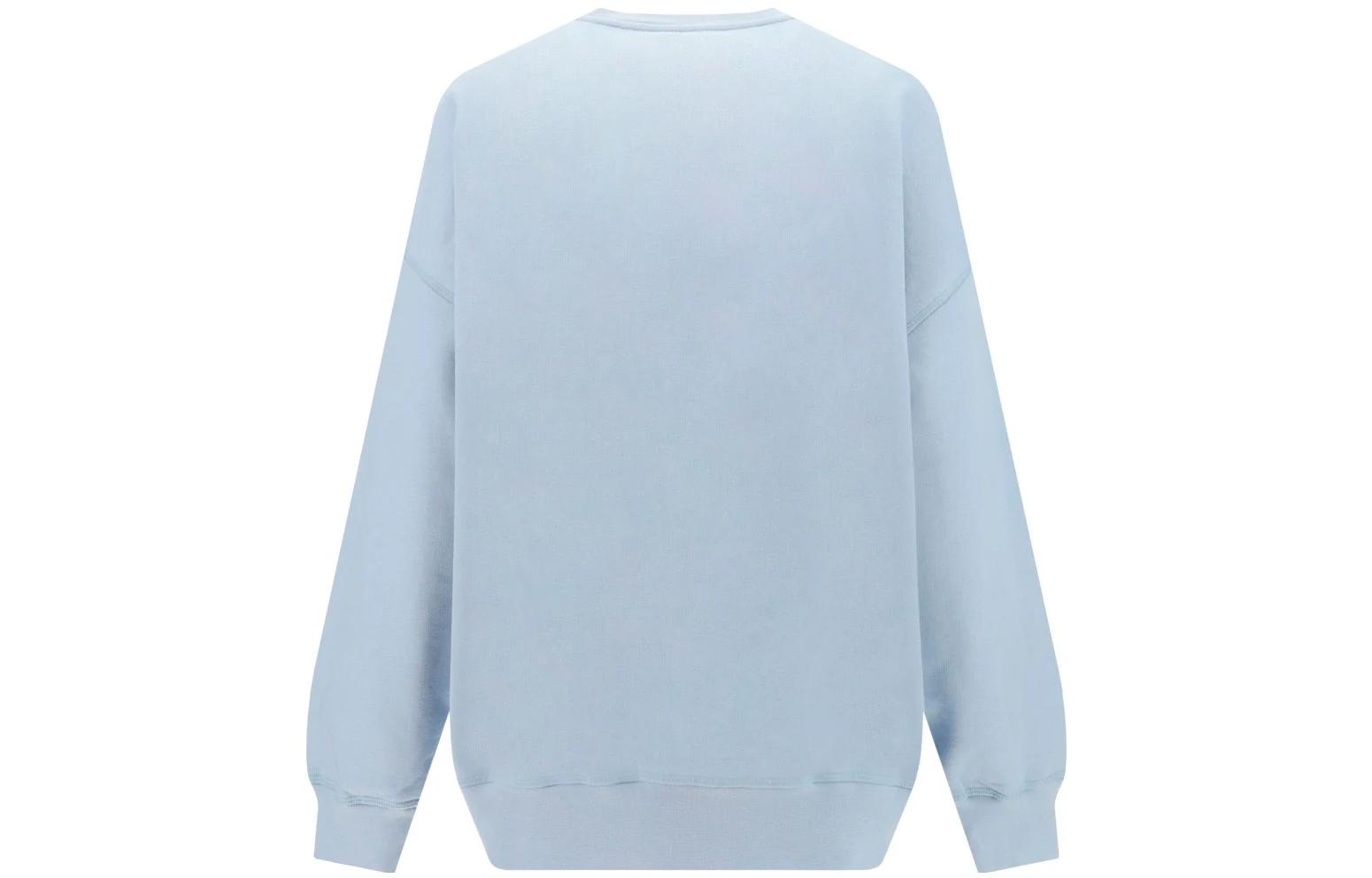 Lookbook (Women) Alexander McQueen FW22  Logo Print Crewneck Long Sleeve Sweatshirt Light Blue 659975-QZAHR-0429