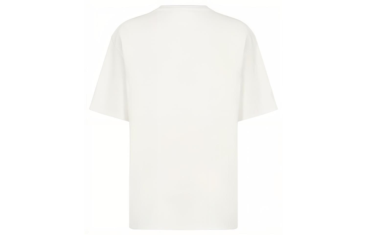 Lookbook (Women) Alexander McQueen FW22 Floral Skull Logo Print White Tee  Round Neck. 711381-QZAGS-0900