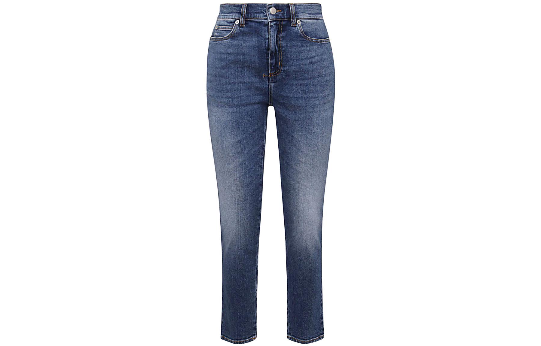 (Women) Alexander McQueen FW22 French Bleach Effect Jeans Women’s Blue 628065QMABQ4118