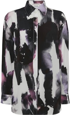 (Women) Alexander McQueen FW22 Splatter Print Single-Breasted Shirt Women Multicolor. 736695-QCAGP-9903 Order (Women) Alexander McQueen FW22 Splatter Print Single-Breasted Shirt Women Multicolor. 736695-QCAGP-9903