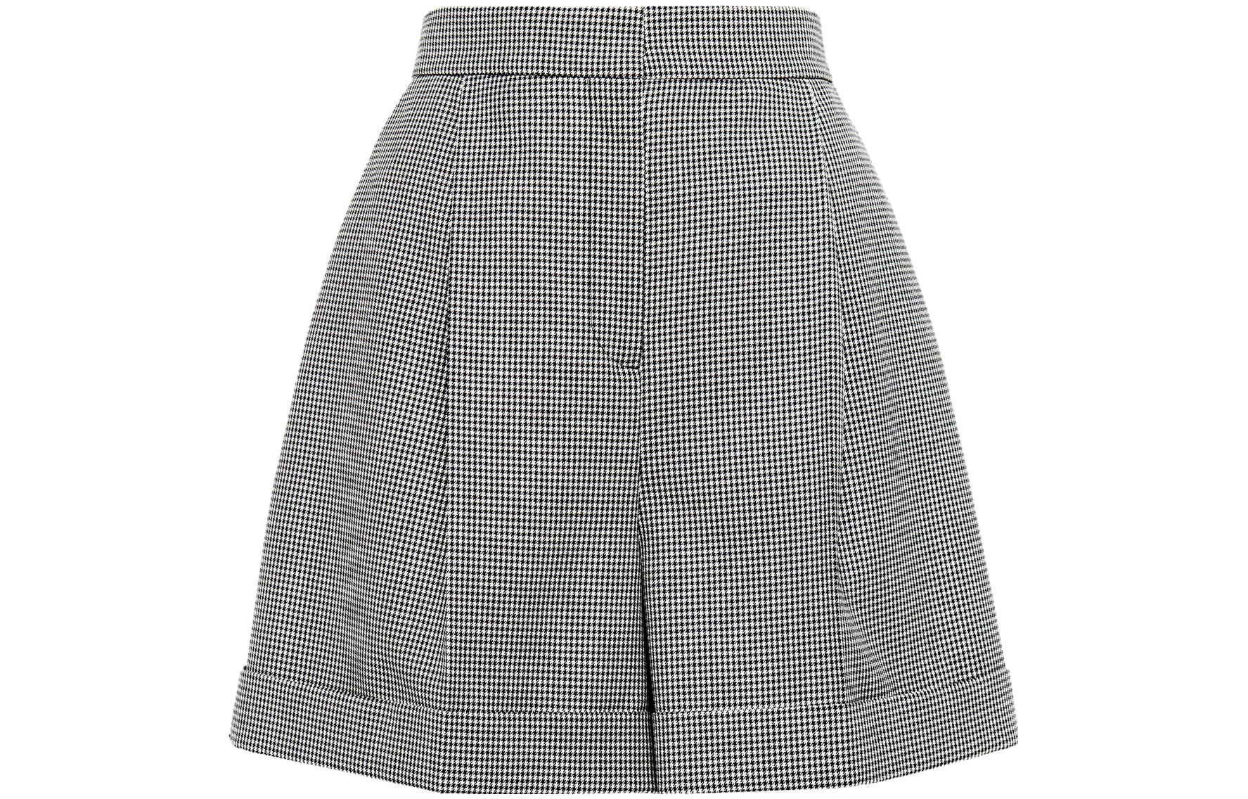 Order (Women) Alexander McQueen FW23  Black Checkered Print Casual Shorts. 741600-QZAJJ-1080