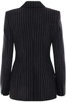 Lookbook (W) Alexander McQueen FW23 黑色細條紋雙排扣西裝外套 768496-QJAD3-1080