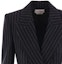 Details for (W) Alexander McQueen FW23 Blazer Hitam Garis Pinstripe Double-Breasted. 768496-QJAD3-1080