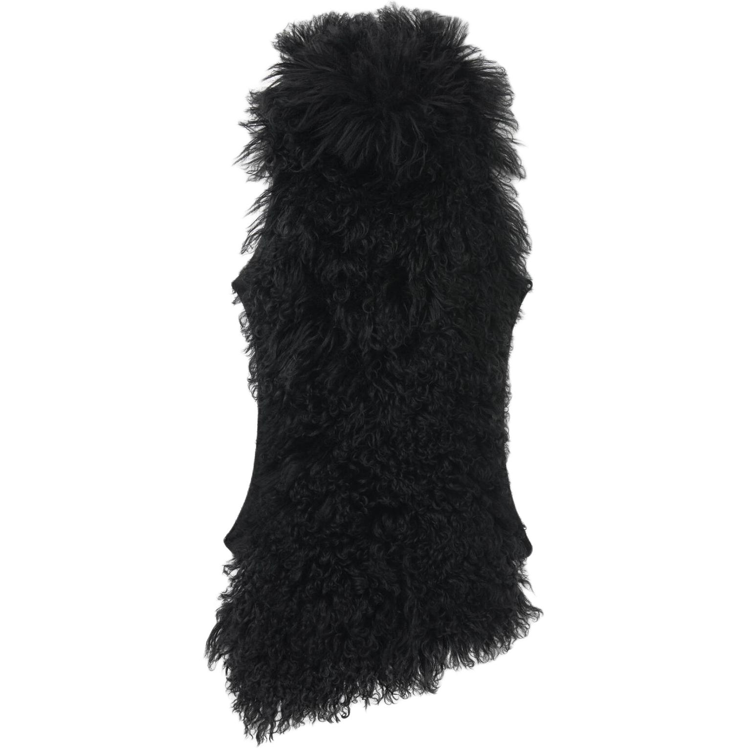 (Women) Alexander McQueen FW24  Black Sleeveless Knitted Top with Zipper. 810780-Q5AON-1000