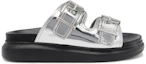 Order (Women) Alexander McQueen Gabine Buckled Leather Slides 'Silver Black' 783254W4WG18100