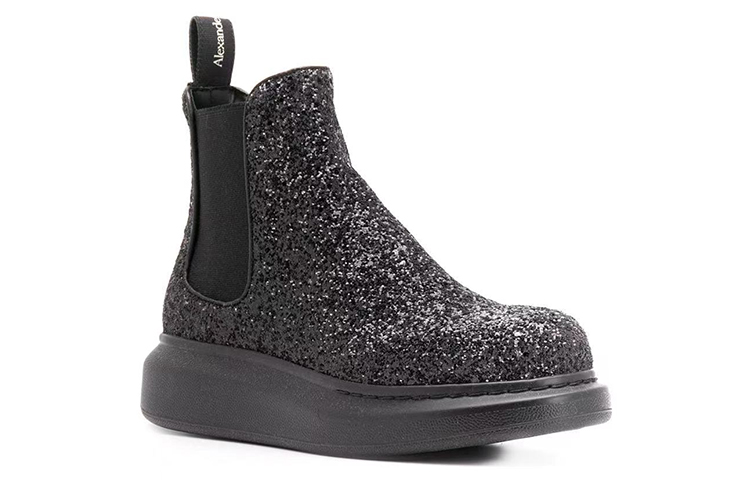 (W) Alexander McQueen Glitter Detail Ankle Boots 'Black' 圖 2