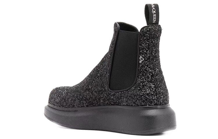 (W) Alexander McQueen Glitter Detail Ankle Boots 'Black' 圖 4