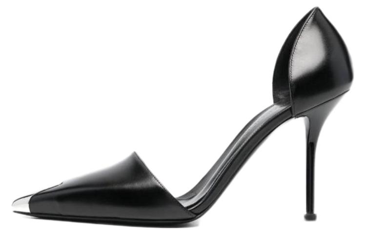 (Women) Alexander McQueen Harness Punk Heels 'Black Silver' 718874WHSWD1081