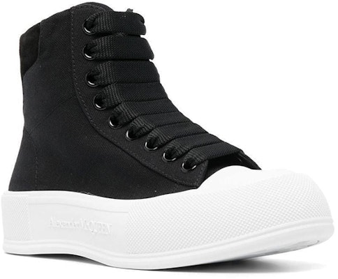 (W) 亚历山大麦昆高帮滑板鞋"黑白配色" 697123W4MV71070 Order (W) 亚历山大麦昆高帮滑板鞋"黑白配色" 697123W4MV71070