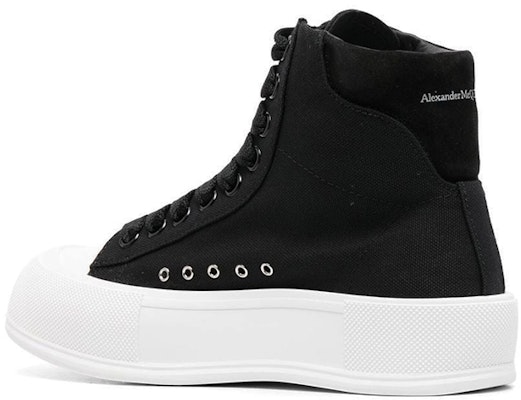 (W) 亚历山大麦昆高帮滑板鞋"黑白配色" 697123W4MV71070 Lookbook (W) 亚历山大麦昆高帮滑板鞋"黑白配色" 697123W4MV71070