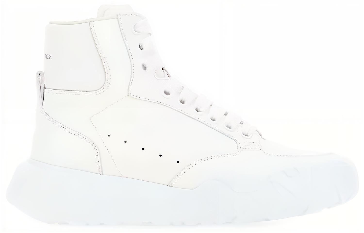 (W) Alexander McQueen High-Top Leather Sneaker 'White' 圖 2
