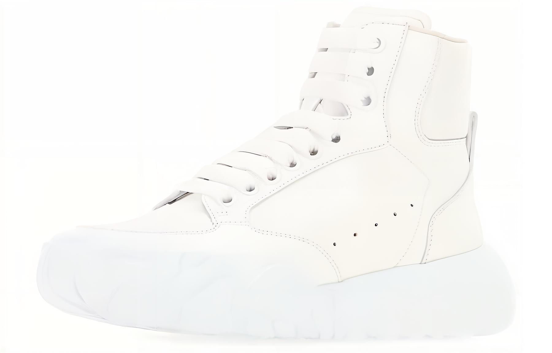 (W) Alexander McQueen High-Top Leather Sneaker 'White' 圖 3