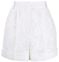 (Women) Alexander McQueen High-Waisted Lace Shorts White 620241-QEABP-9000 (Women) Alexander McQueen High-Waisted Lace Shorts White 620241-QEABP-9000