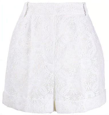 (Women) Alexander McQueen High-Waisted Lace Shorts White 620241-QEABP-9000 Buy (Women) Alexander McQueen High-Waisted Lace Shorts White 620241-QEABP-9000