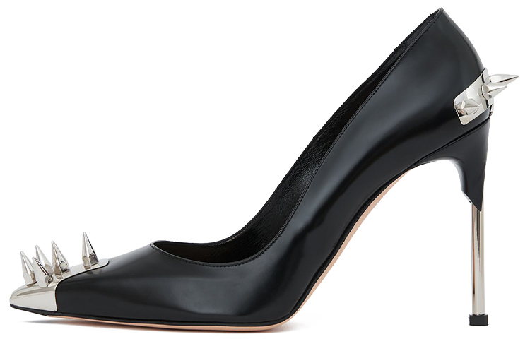 Buy (W) Alexander McQueen Talons Hauts ''Cuir Lustré Noir'' 586439WHV7B1081