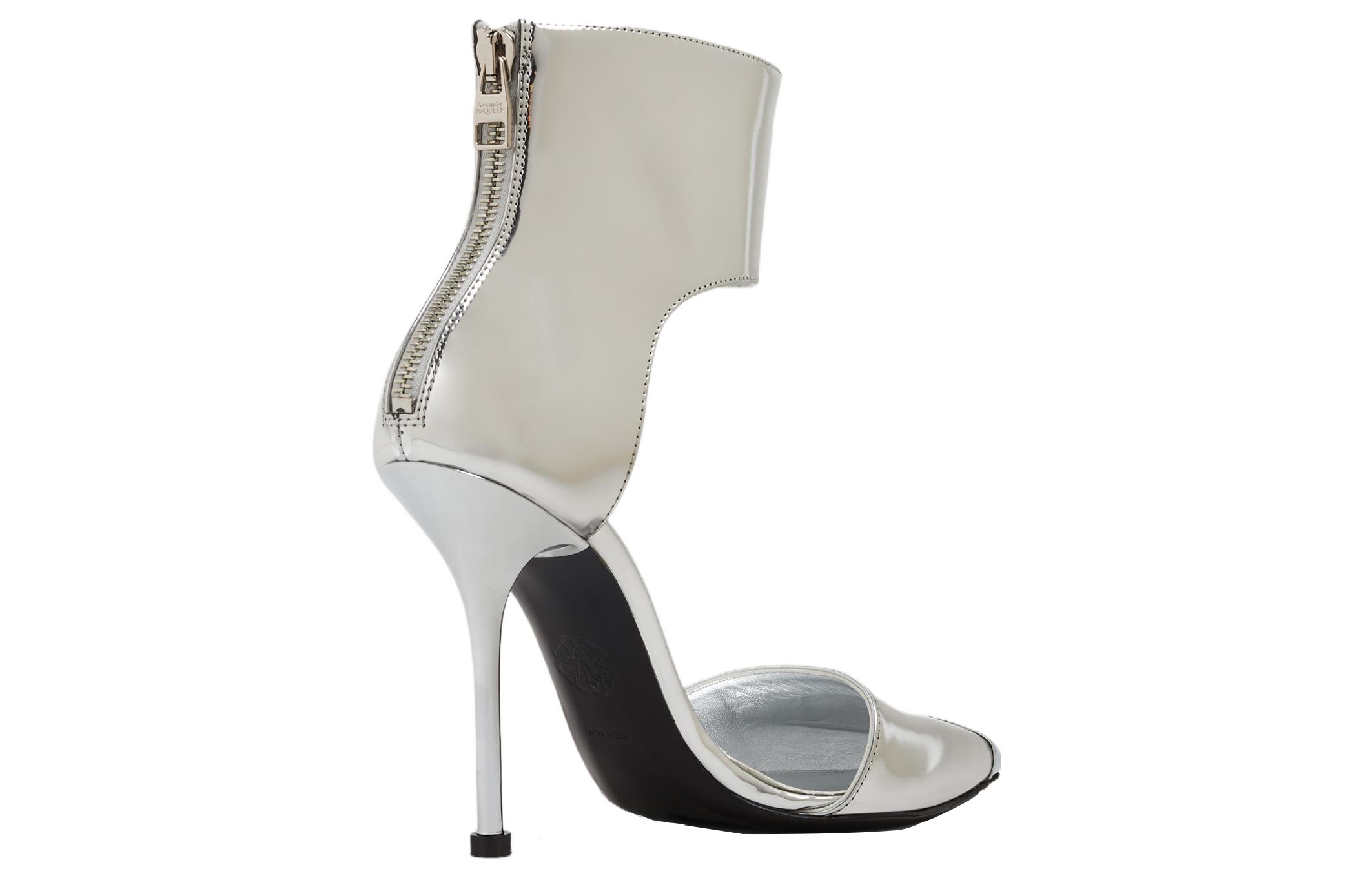 Shop (W) Alexander McQueen Tacón Alto 'Silver Punk' 719489W4UQ18100