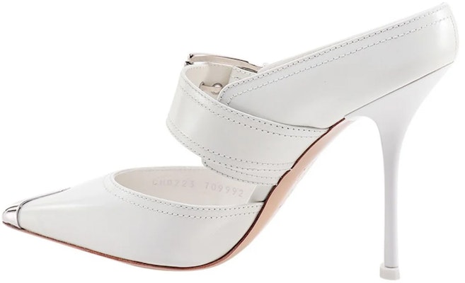 (Women) Alexander McQueen High Heel 'White Calfskin Buckle Detail' 709992WHSWD9359 Lookbook (Women) Alexander McQueen High Heel 'White Calfskin Buckle Detail' 709992WHSWD9359