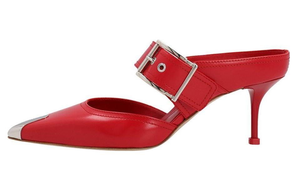 (Women) Alexander McQueen High Heel Buckle Punk 'Red' 709993WHSWD6088
