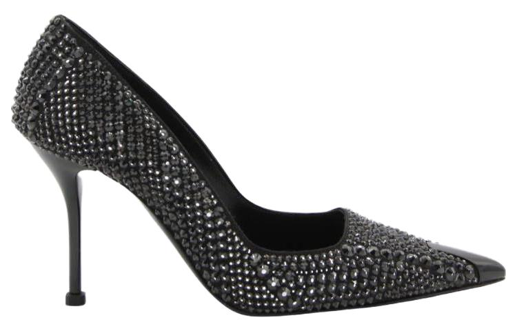 Order (W) Alexander McQueen Kasut Tumit Tinggi 'Sleek Black' 9.5cm 766886W4X251069