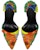 (W) Alexander McQueen Kasut High Heel Slip-On 'Kuning Biru Hijau' 718875WHW2G1049Orange