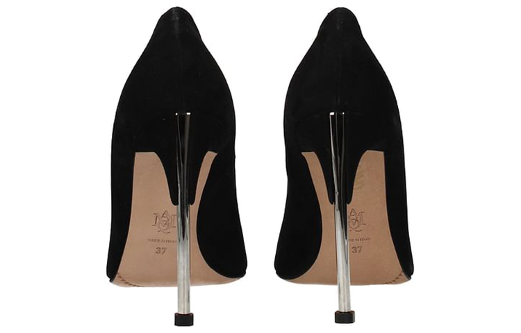 Purchase Alexander McQueen 亞歷山大·麥昆 絨面皮時尚高跟鞋 女款 黑色
