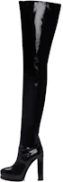 (Women) Alexander McQueen High Top Boot 'Black Leather Fashion Chunky Heel' 734982WIDL01000 (Women) Alexander McQueen High Top Boot 'Black Leather Fashion Chunky Heel' 734982WIDL01000