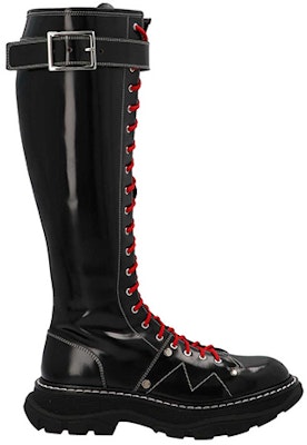 (Women) Alexander McQueen High Top Sneaker 'Black Leather' 676733WHZ8M1090 Order (Women) Alexander McQueen High Top Sneaker 'Black Leather' 676733WHZ8M1090