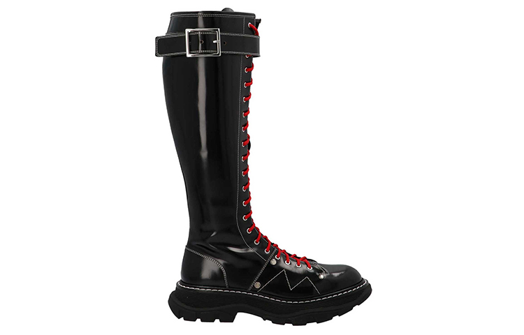 Order (W) Alexander McQueen Sneaker Alta ''Pelle Nera'' 676733WHZ8M1090