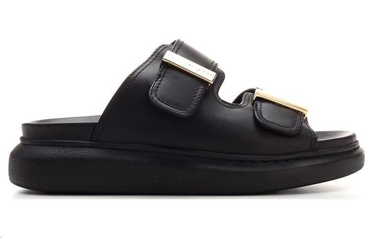 Order (W) 알렉산더 맥퀸 블랙 레더 샌들 650784WHXZB1088